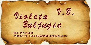 Violeta Buljugić vizit kartica